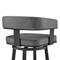 Armen Living Lorin 26" Counter Height Swivel Bar Stool in Black Finish and Gray Faux Leather LCLRBAMBVG26 - alternate 5
